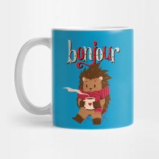 Happy winter - coffee first then bonjour Mug